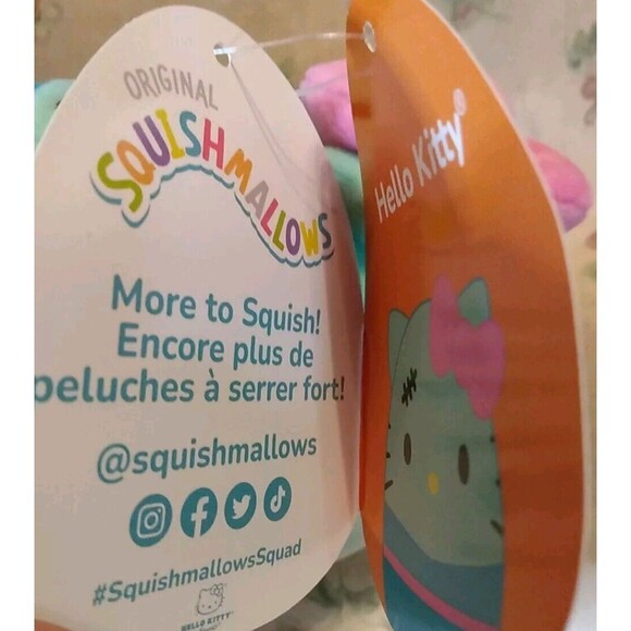 NWT Squishmallows Hello Kitty Frankenstein Halloween Plush Toy - Picture 3 of 7